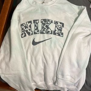 Cow print Nike symbol sweatshirt